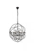 Elegant Lighting Geneva 6 light in Dark Bronze Chandelier Golden Teak (Smoky) Royal Cut crystal Model: 1130D32DB-GT/RC