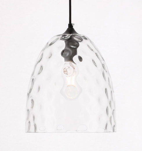 Elegant Lighting Gibson 1 light in Black and Clear glass pendant Model: LD2284