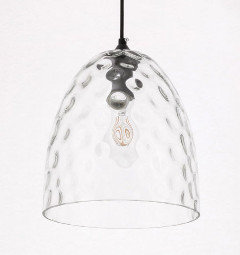 Elegant Lighting Gibson 1 light in Black and Clear glass pendant Model: LD2284