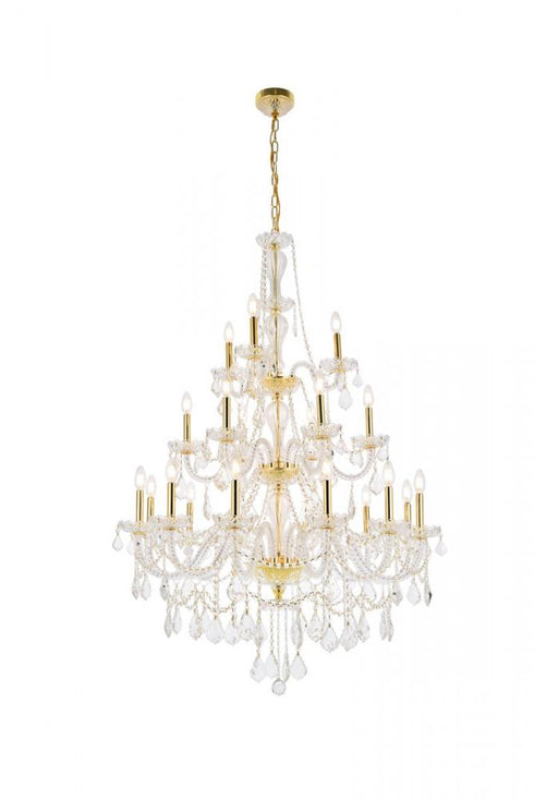 Elegant Lighting Giselle 21 light in Chrome Chandelier Clear Royal Cut Crystal Model: V7890G38C/RC