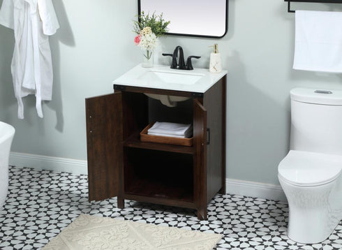 Elegant Lighting Grant 24 Inch Single Bathroom Vanity in Expresso Model: VF90224EX