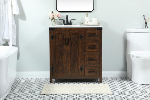 Elegant Lighting Grant 32 Inch Single Bathroom Vanity in Expresso Model: VF90232EX