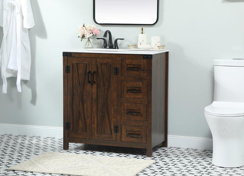 Elegant Lighting Grant 32 Inch Single Bathroom Vanity in Expresso Model: VF90232EX
