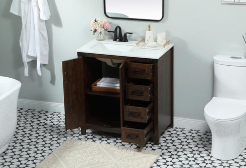 Elegant Lighting Grant 32 Inch Single Bathroom Vanity in Expresso Model: VF90232EX