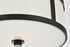 Elegant Lighting Hadrian 2 light 12 inch flat black flush mount in Flat Black and White Finish Model: LD6019