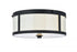 Elegant Lighting Hadrian 2 light 12 inch flat black flush mount in Flat Black and White Finish Model: LD6019