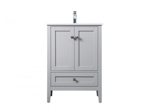 Elegant Lighting Hamilton 24 Inch Single Bathroom Vanity in Grey Model: VF21124GR