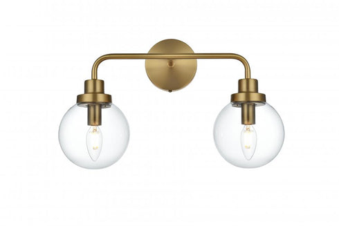 Elegant Lighting Hanson 19 inch Wall Sconce in Chrome in Chrome and Clear Finish Model: LD7033W19C