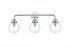 Elegant Lighting Hanson 28 inch Wall Sconce in Chrome in Chrome and Clear Finish Model: LD7035W28C