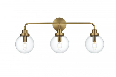 Elegant Lighting Hanson 28 inch Wall Sconce in Chrome in Chrome and Clear Finish Model: LD7035W28C