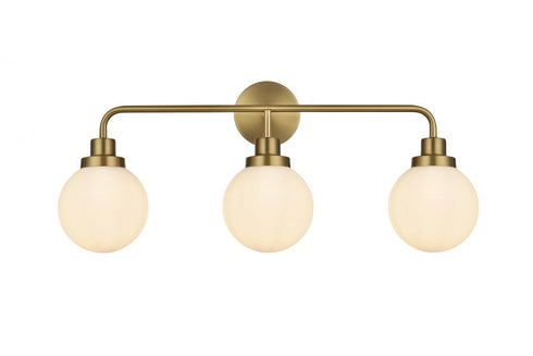 Elegant Lighting Hanson 28 inch Wall Sconce in Chrome in Chrome and Opal White Finish Model: LD7034W28C