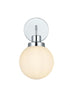 Elegant Lighting Hanson 6 inch Wall Sconce in Chrome in Chrome and Opal White Finish Model: LD7030W8C