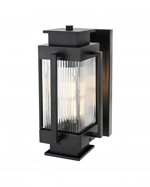 Elegant Lighting Harlan 7 inch Outdoor Pendant in Black Model: OD341W14BK
