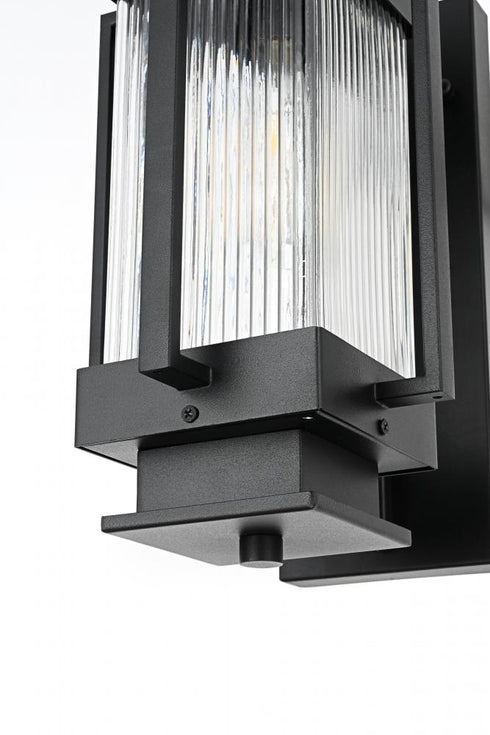 Elegant Lighting Harlan 7 inch Outdoor Pendant in Black Model: OD341W14BK