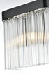 Elegant Lighting Harlow 1 Light Wall Sconce W9 Inch S4.7 Inch H9 Inch L1 Black in Black and Clear Finish Model: 1070W9BK