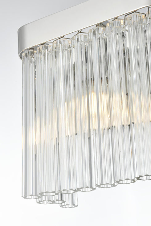 Elegant Lighting Harlow 1 Light Wall Sconce W9 Inch S4.7 Inch H9 Inch L1 Chrome in Chrome and Clear Finish Model: 1070W9C