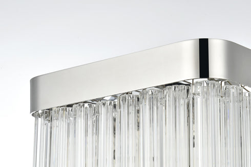 Elegant Lighting Harlow 1 Light Wall Sconce W9 Inch S4.7 Inch H9 Inch L1 Chrome in Chrome and Clear Finish Model: 1070W9C