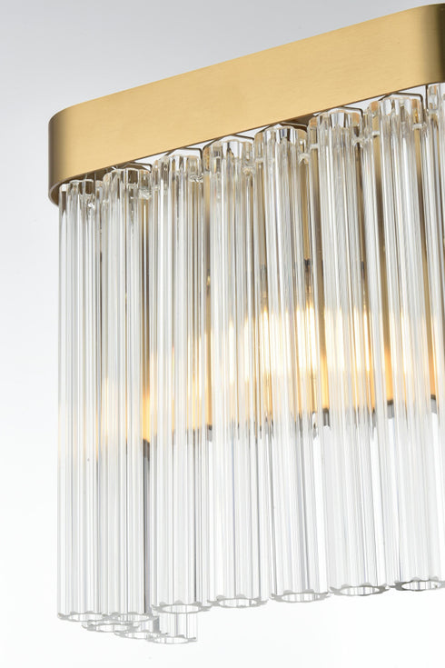 Elegant Lighting Harlow 1 Light Wall Sconce W9 Inch S4.7 Inch H9 Inch L1 Satin Gold in Satin Gold and Clear Finish Model: 1070W9SG