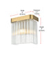 Elegant Lighting Harlow 1 Light Wall Sconce W9 Inch S4.7 Inch H9 Inch L1 Satin Gold in Satin Gold and Clear Finish Model: 1070W9SG