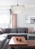 Elegant Lighting Harlow 14 Light Pendant D32 Inch H16.5 Inch L14 Chrome in Chrome and Clear Finish Model: 1070D32C