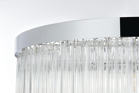 Elegant Lighting Harlow 14 Light Pendant D32 Inch H16.5 Inch L14 Chrome in Chrome and Clear Finish Model: 1070D32C