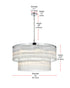Elegant Lighting Harlow 14 Light Pendant D32 Inch H16.5 Inch L14 Chrome in Chrome and Clear Finish Model: 1070D32C