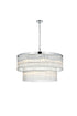 Elegant Lighting Harlow 14 Light Pendant D32 Inch H16.5 Inch L14 Chrome in Chrome and Clear Finish Model: 1070D32C