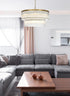 Elegant Lighting Harlow 14 Light Pendant D32 Inch H16.5 Inch L14 Satin Gold in Satin Gold and Clear Finish Model: 1070D32SG