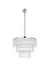 Elegant Lighting Harlow 18 Light Pendant D32 Inch H24 Inch L18 Chrome in Chrome and Clear Finish Model: 1070G32C