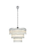 Elegant Lighting Harlow 18 Light Pendant D32 Inch H24 Inch L18 Chrome in Chrome and Clear Finish Model: 1070G32C