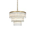 Elegant Lighting Harlow 18 Light Pendant D32 Inch H24 Inch L18 Satin Gold in Satin Gold and Clear Finish Model: 1070G32SG