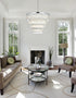 Elegant Lighting Harlow 28 Light Pendant D40 Inch H31 Inch L28 Chrome in Chrome and Clear Finish Model: 1070G40C