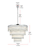Elegant Lighting Harlow 28 Light Pendant D40 Inch H31 Inch L28 Chrome in Chrome and Clear Finish Model: 1070G40C