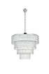 Elegant Lighting Harlow 28 Light Pendant D40 Inch H31 Inch L28 Chrome in Chrome and Clear Finish Model: 1070G40C