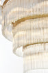 Elegant Lighting Harlow 28 Light Pendant D40 Inch H31 Inch L28 Satin Gold in Satin Gold and Clear Finish Model: 1070G40SG