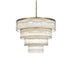 Elegant Lighting Harlow 28 Light Pendant D40 Inch H31 Inch L28 Satin Gold in Satin Gold and Clear Finish Model: 1070G40SG