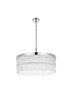 Elegant Lighting Harlow 6 Light Pendant D24 Inch H9 Inch L6 Chrome in Chrome and Clear Finish Model: 1070D24C
