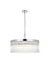Elegant Lighting Harlow 6 Light Pendant D24 Inch H9 Inch L6 Chrome in Chrome and Clear Finish Model: 1070D24C