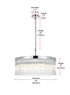 Elegant Lighting Harlow 6 Light Pendant D24 Inch H9 Inch L6 Chrome in Chrome and Clear Finish Model: 1070D24C