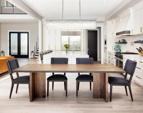 Elegant Lighting Harlow 6 Light Pendant L49 Inch 8 Inch H9 Inch L6 Chrome in Chrome and Clear Finish Model: 1070G49C