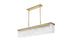 Elegant Lighting Harlow 6 Light Pendant L49 Inch 8 Inch H9 Inch L6 Satin Gold in Satin Gold and Clear Finish Model: 1070G49SG