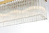 Elegant Lighting Harlow 6 Light Pendant L49 Inch 8 Inch H9 Inch L6 Satin Gold in Satin Gold and Clear Finish Model: 1070G49SG