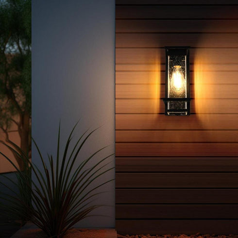 Elegant Lighting Harper 7 inch Outdoor Pendant in Black Model: OD367W12BK