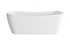 Elegant Lighting Harrieta 67 inch Soaking Bathtub in Glossy White with Brushed Gold Trim Model: BT10467GW-BGD