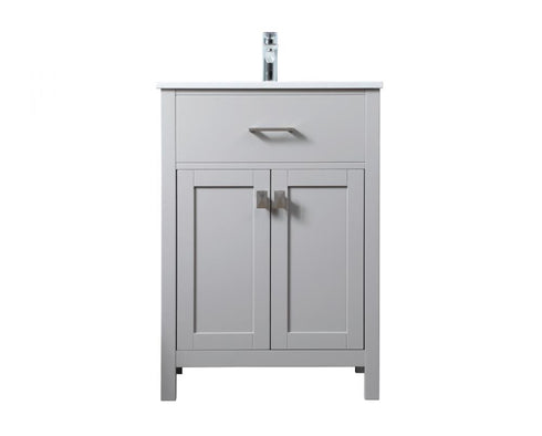 Elegant Lighting Harrison 24 Inch Single Bathroom Vanity in Grey Model: VF28824GR