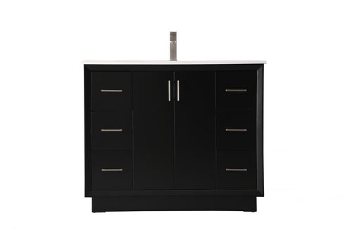 Elegant Lighting Hayes 42 Inch Single Bathroom Vanity in Black Model: VF19642BK