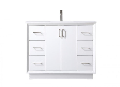 Elegant Lighting Hayes 42 Inch Single Bathroom Vanity in Black Model: VF19642BK