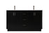 Elegant Lighting Hayes 60 Inch Double Bathroom Vanity in Black Model: VF19660DBK