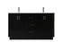 Elegant Lighting Hayes 60 Inch Double Bathroom Vanity in Black Model: VF19660DBK