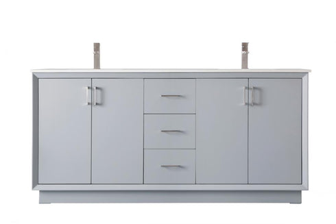 Elegant Lighting Hayes 72 Inch Double Bathroom Vanity in Black Model: VF19672DBK